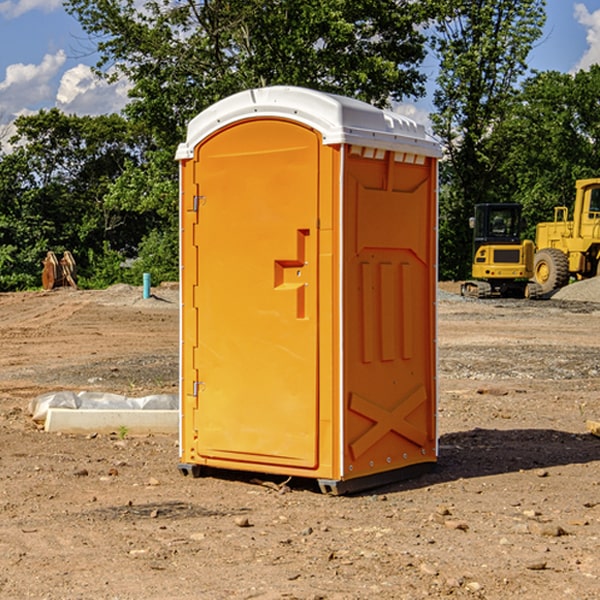 how often are the portable restrooms cleaned and serviced during a rental period in Mitchell GA